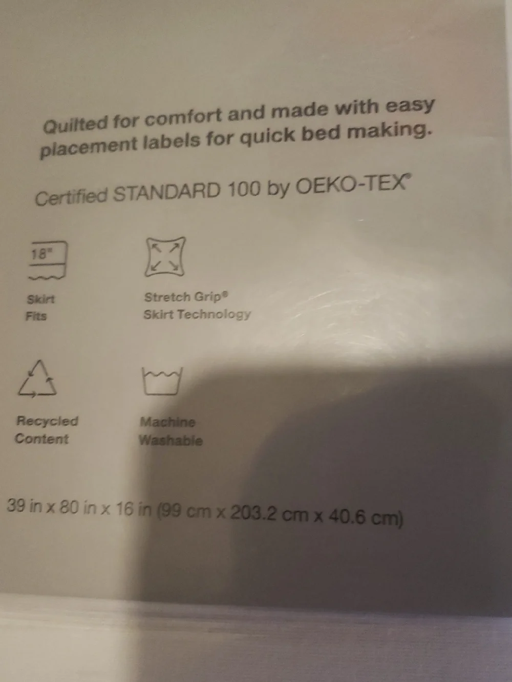 White Comfort Mattress Pad XL Twin